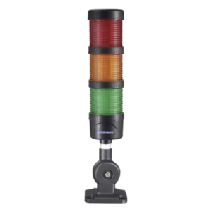 Torre de Señalización LED / 3 Niveles Rojo-Ámbar-Verde / Buzzer 85 dB / 24 VCD / Luz Fija o Intermitente / Base 60 mm (2.36 in) / IP53