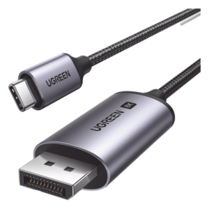 Cable USB-C a DP 1.4 | 3 Metros (9.84 Pies) | Compatible con Thunderbolt 3 & 4 | 8K@60Hz | 4K@240Hz | HDR10+ | eARC | DTS | 3D | ALLM | VRR | | FreeSync G-Sync | Caja de Aluminio | Nylon Trenzado | Conector Niquelado | Blindaje Multicapa