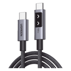 Cable USB-C a USB-C | 1 Metro | Carga Rápida de hasta 100W | Transferencia de datos 480 Mbps | PD3.0 | QC4.0/3.0/2.0 | FPC | AFC | Protección Integrada| Caja de Aluminio | Nylon Trenzado | Amplia Compatibilidad | Color Negro.
