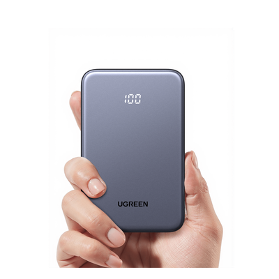 Power bank Ultradelgado 10000mAh / 20W Máximo / Puerto USB-C PD3.0 PPS / Puerto USB-A 22.5W / Batería Polímero de Litio / Pantalla Digital / Carga Rápida 3 Horas / Protocolos Múltiples / Protección