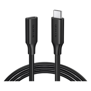Cable USB-C Macho a USB-C Hembra | 1metro | USB-C 3.1 Gen 2 | Compatible con Thunderbolt 3 | TPE | Transferencia de Datos 10 Gbps | Soporta hasta 100W para Carga Rápida | Reversible.