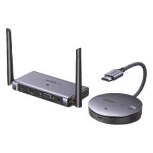 Transmisor y Receptor Inalámbrico HDMI / 4K@30Hz / 50m (164 ft) Alcance / Salida HDMI y VGA Simultánea / Audio 3.5mm / Plug & Play / USB-C / Banda 5 GHz / UGREEN