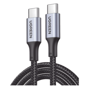 Cable USB-C a USB-C | 3 Metros | Carga Rápida de hasta 100W | Transferencia de datos 480 Mbps | PD3.0 | QC4.0/3.0/2.0 | FPC | AFC | Protección Integrada| Caja de Aluminio | Nylon Trenzado | Amplia Compatibilidad | Color Negro.