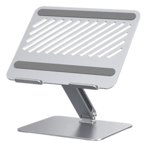 Soporte de Aluminio para Laptop | Ajustable 180° | Soporta Laptops de 10 a 17.3''| Capacidad de Carga 5Kg | Excelente Estabilidad | Diseño Para Alta Disipación de Calor | Altura y Angulo Ajustable | Plegable y Portátil.