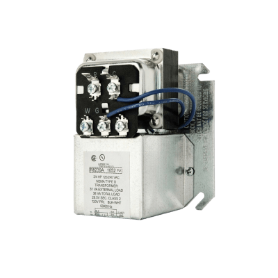 Centro de ventilador con transformador de 38 VA para sistemas de calefacción y refrigeración, conmutación SPDT, montaje en caja de 4 pulgadas