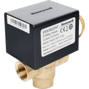Válvula de control eléctrica de 2 vías con retorno por resorte para fan coil, DN25, conexión NPT, 110 V CA