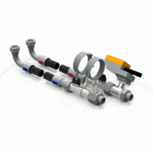 Kit de Manguera con Válvula y Sensores / RackChiller RDHX PRO / Manguera EPDM 2.4 m (7.9 ft) / Presión Máx 5 bar (72.5 psi) / Sensores de Presión Temperatura y Flujo / Hoffman