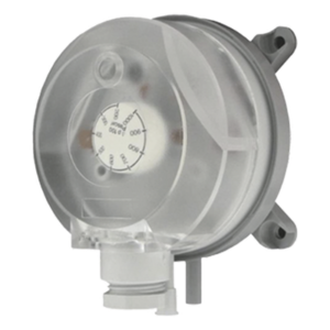 Interruptor de presión diferencial ajustable para aire y gases no combustibles, rango 0.08 a 20 pulgadas de columna de agua