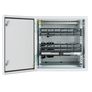 Gabinete Industrial Preconfigurado de Montaje en Pared, Fabricado en Acero Bajo en Carbono, Protección NEMA 4/4X/12 IP66, de 12 UR, Color Gris