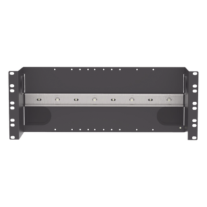 Soporte Industrial Para Instalar Equipos de Montaje en Riel DIN, Para Racks o Gabinetes Estándar de 19in, de 4UR, Color Negro