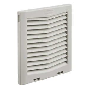 Rejilla de Escape Para Ventilador con Filtro HG, Protección IP54, Compatible con Ventiladores HF10 de 10 in, De Plástico, Color Gris Claro