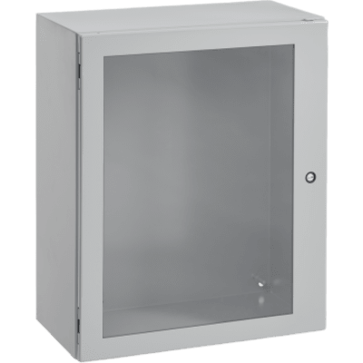 Gabinete Concept con Puerta de Ventana / 508 x 508 x 203 mm (20 x 20 x 8 in) / NEMA 4/12 / IP66 / Acero Gris Claro RAL 7035