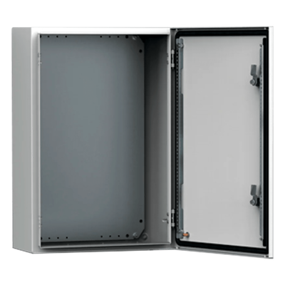 Gabinete de Uso Exterior MAS 1000 x 800 x 300 mm (39.37 x 31.50 x 11.81 in) / NEMA 4/12/13 / IP66 / IK10 / Acero Dulce 1.5 mm / Platina de Montaje Incluida / Color Gris Claro