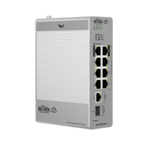 Switch Industrial PoE / 8 Puertos Gigabit PoE / 110W-270W Budget / SFP / DIN-Rail / -30°C a 65°C / Fanless