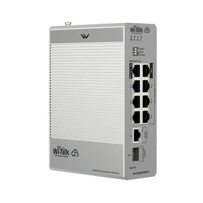 Switch Industrial PoE / 8 Puertos Gigabit PoE / 110W-270W Budget / SFP / DIN-Rail / -30°C a 65°C / Fanless