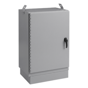 Gabinete para Exterior Tipo 4X Doble Puerta de 10 UR / Aluminio Soldado / 762 x 762 x 1118 mm / Exterior IP66 / Montaje Almohadilla / Aislamiento Térmico / Gris RAL 7035