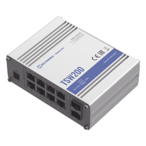 Switch Industrial No-Administrable 8 puertos Gigabit PoE 802.3af/at, 2 puertos SFP