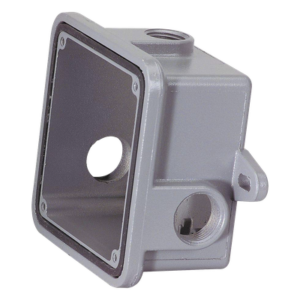 Caja de Protección Metálica / Resistente a Intemperie / 3 Entradas 1/2" / 0.45 kg / Gris