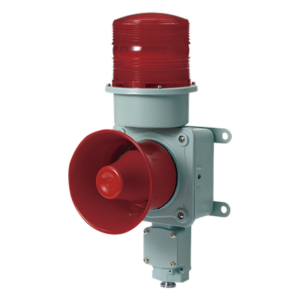 Combinación de baliza LED color roja con sirena electrónica para aplicaciones de la industria pesada máx.120 dB a 120 VCA