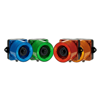 Combinacion de baliza LED color Verde y sirena electrónica de 31 tonos resistente a la intemperie de volumen máx. 123 dB a 12-24 VCD - Imagen 2