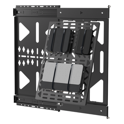 Montaje Deslizante de Almacenamiento AV | Capacidad de Carga 10 kg (22 lbs) | Rango de Deslizamiento 300 mm | Fabricado en Acero | Sistema de Sujeción Quick-Release sin Herramientas - Imagen 2