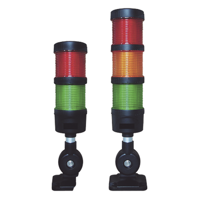 Torre de Señalización LED / 3 Niveles Rojo-Ámbar-Verde / Buzzer 85 dB / 24 VCD / Luz Fija o Intermitente / Base 60 mm (2.36 in) / IP53 - Imagen 2