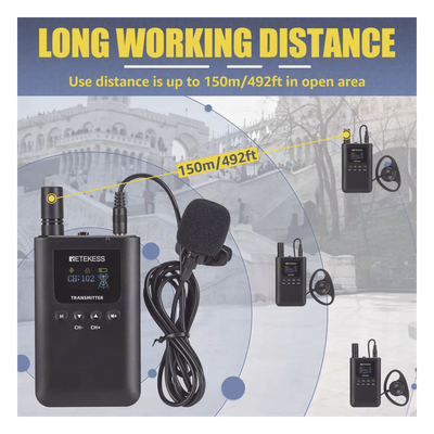 Kit para guía turístico de 1 transmisor y 10 receptores - Imagen 3