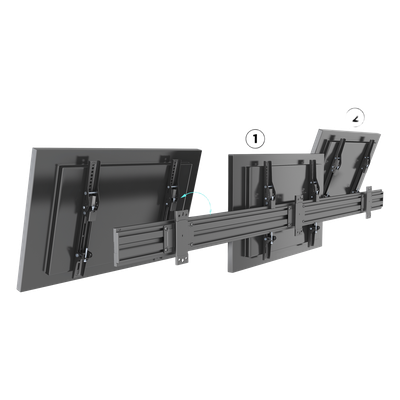 Soporte de Pared para TV / Riel Triple 400T / Capacidad 110 lbs (50 kg) / Compatible 32"-65" / VESA 100x100-600x400 mm / Ajuste Ángulo 5°-15° / Montaje Profesional - Imagen 3