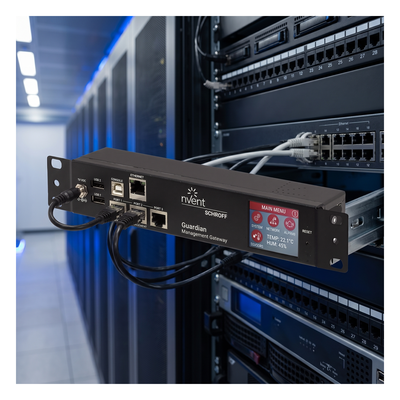 Gateway de Gestión y Monitoreo Ambiental para Centro de Datos GUARDIAN / 1U Compacto / 3 Puertos de Sensores / Pantalla LCD Táctil / SNMP, BACnet, Modbus/TCP - Imagen 2