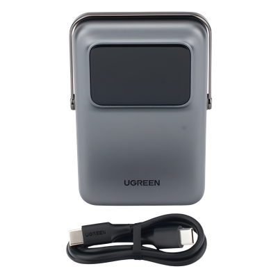Power Bank Serie UNO Inalambrico | 10000mAh | 7.5W/20W | Con Emojis de Estado | Carga Rápida USB-C Bidireccional | Pantalla TFT Inteligente | Con Holder | Color Grey. - Imagen 2