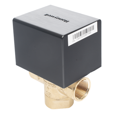 Válvula de control eléctrica de 3 vías para fancoil, retorno por resorte, normalmente cerrada, 110 V CA, DN20 (3/4"), conexión NPT - Imagen 2