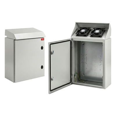 Gabinete Rack 19 UR ProTek Tipo 3R Exterior con Ventiladores y Termostato / 92.2 cm x 60 cm x 61 cm / Acero Gris RAL 7035 - Imagen 5