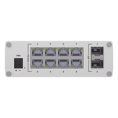 Switch Industrial No-Administrable 8 puertos Gigabit PoE 802.3af/at, 2 puertos SFP - Imagen 2