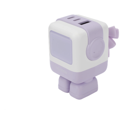 Cargador RobotGaN de 65W Serie UNO | 3 Puertos de Carga Rápida | 2 USB-C | 1 USB-A | PD 3.0 | QC 4.0 | Carga Inteligente | Tecnología GaN II | Zapato Magnético Extraíble | Carcasa Ignífuga | Pantalla LED - Imagen 4