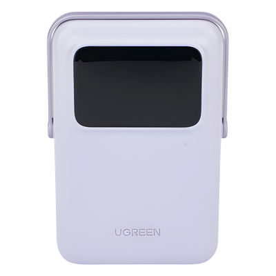 Power Bank Serie UNO Inalambrico | 10000mAh | 7.5W/20W | Con Emojis de Estado | Carga Rápida USB-C Bidireccional | Pantalla TFT Inteligente | Con Holder | Color Purple. - Imagen 3