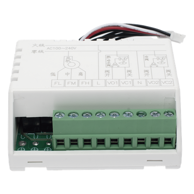 Controlador de temperatura de pared para fan coil de 2 o 4 tubos, salida on/off para válvula, control de ventilador manual o automático - Imagen 3