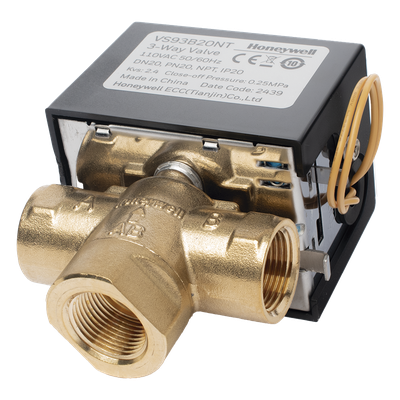 Válvula de control eléctrica de 3 vías para fancoil, retorno por resorte, normalmente cerrada, 110 V CA, DN20 (3/4"), conexión NPT - Imagen 4