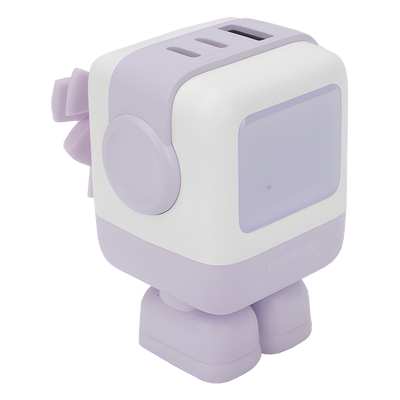 Cargador RobotGaN de 65W Serie UNO | 3 Puertos de Carga Rápida | 2 USB-C | 1 USB-A | PD 3.0 | QC 4.0 | Carga Inteligente | Tecnología GaN II | Zapato Magnético Extraíble | Carcasa Ignífuga | Pantalla LED - Imagen 5
