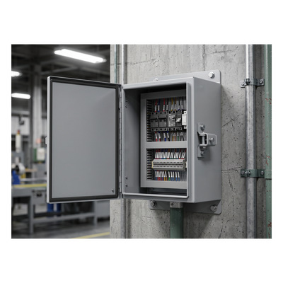 Gabinete de Bisagra Continua NEMA 12; IP66 de Uso en Intemperie, 305 x 254 x 203 mm, De Acero, Color Gris - Imagen 5
