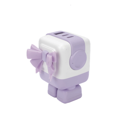 Cargador RobotGaN de 65W Serie UNO | 3 Puertos de Carga Rápida | 2 USB-C | 1 USB-A | PD 3.0 | QC 4.0 | Carga Inteligente | Tecnología GaN II | Zapato Magnético Extraíble | Carcasa Ignífuga | Pantalla LED - Imagen 6